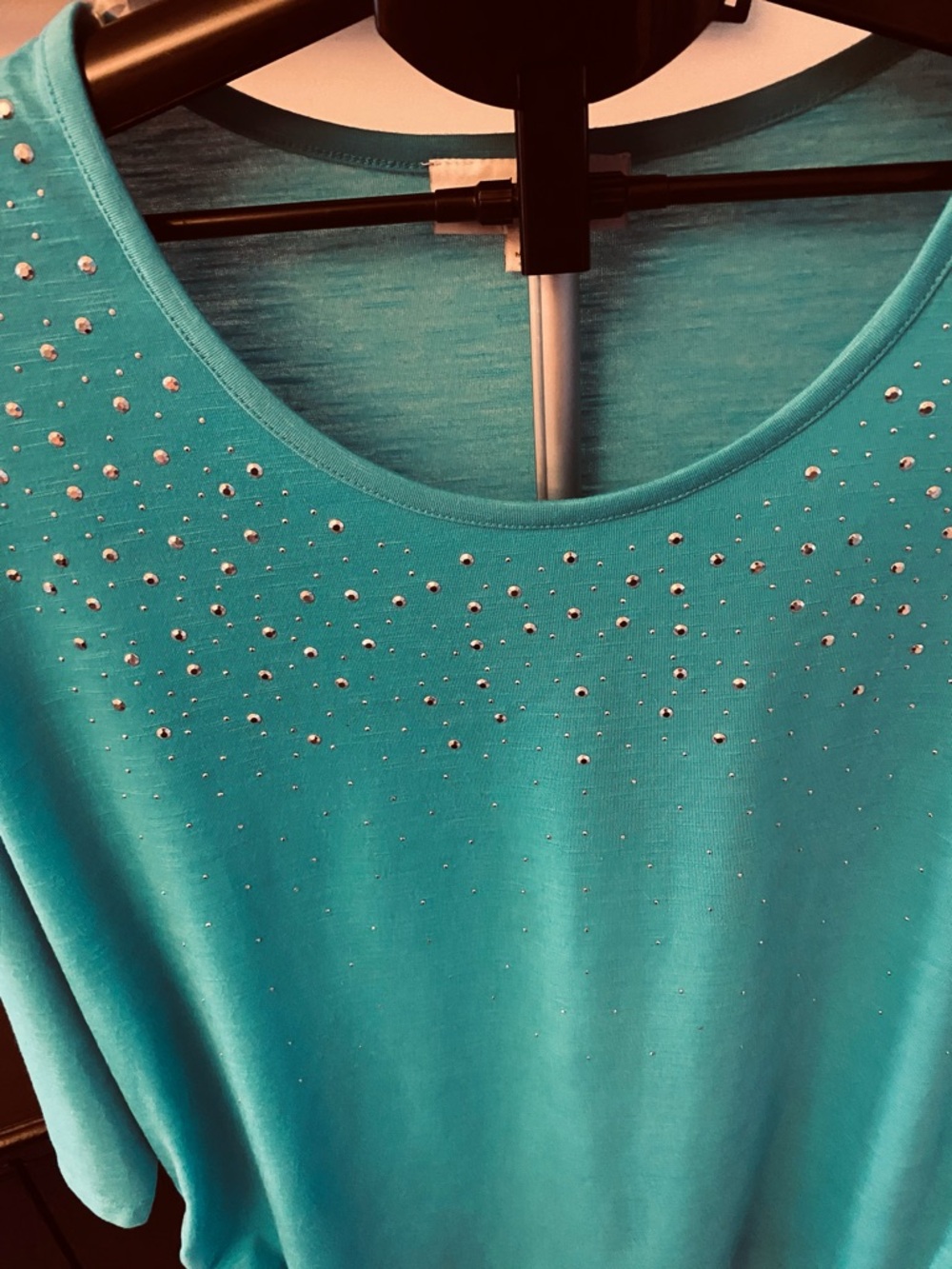 Breckenridge Blue Top With Silver Tone Embellishments - Picture 8 of 8